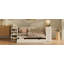 Lit de rangement en bois blanc avec bureau multifonctionnel et station de charge pour la chambre à coucher