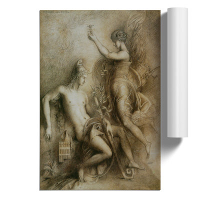 Hesiod And The Muse - No Frame Print