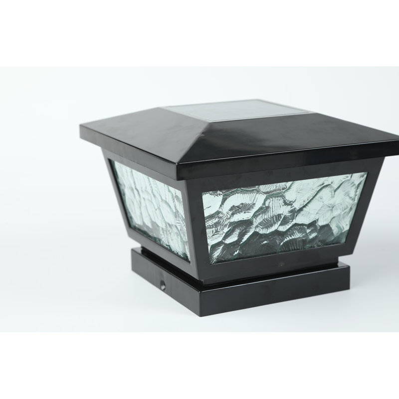 Capuchon de poteau solaire pour clôture 1 lumière DEL