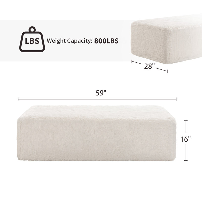 Banc de chambre 59 po, White