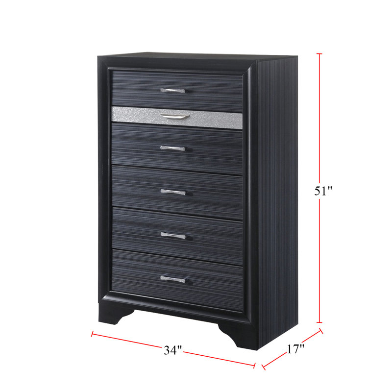 Carman 6 Drawer 34" W Chest