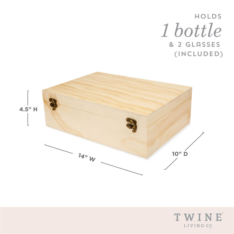 Celebrate Wood Champagne Box with of Flutes