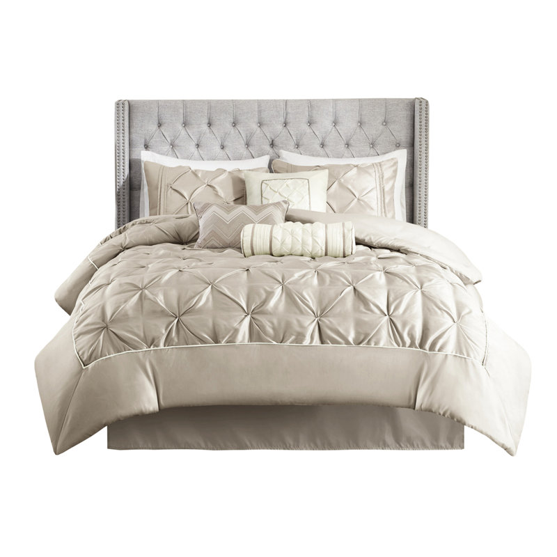 Édredon très grand taupe 7 pièces - Elegance In Peaceful Sleep, Taupe
