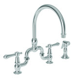 Chesterfield Kitchen Bridge Faucet with Side Spray