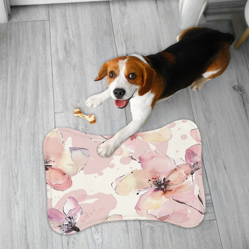 Tapis rose à motif de pétales roses - 1 pièce