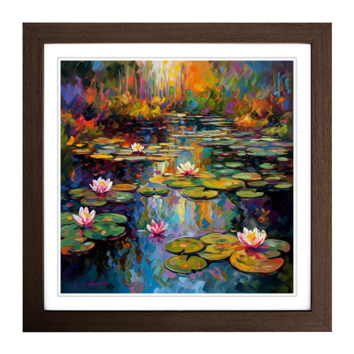 Water Lily Pond Fauvism - Framed Print