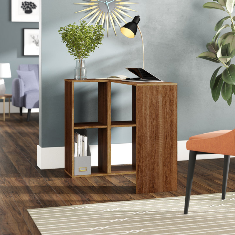 Inti L-Shaped Writing Desk, Walnut