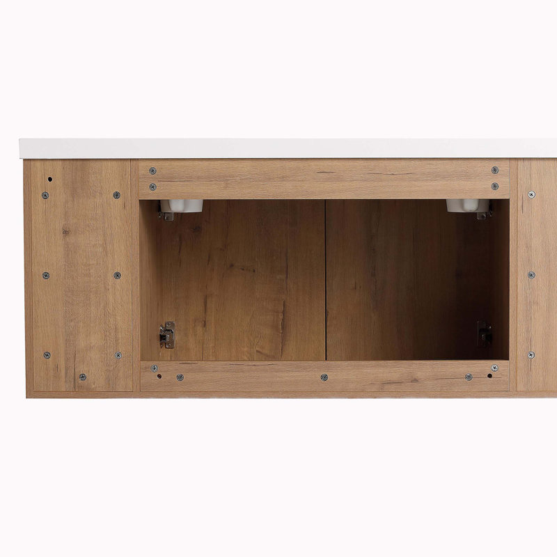 48" Wall Mounted Bathroom Vanity ,Soft Closing Door Hinge