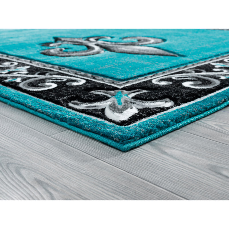 Goines Synthetic Indoor Rug, Rectangle 5'3" x 7'6"
