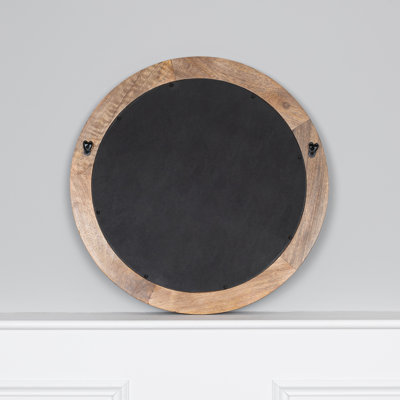 Marcellius Wood Round Wall Mirror