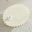 35,04 po Table basse ovale vintage en fibre de verre robuste pour salon Bureau sans assemblage beige