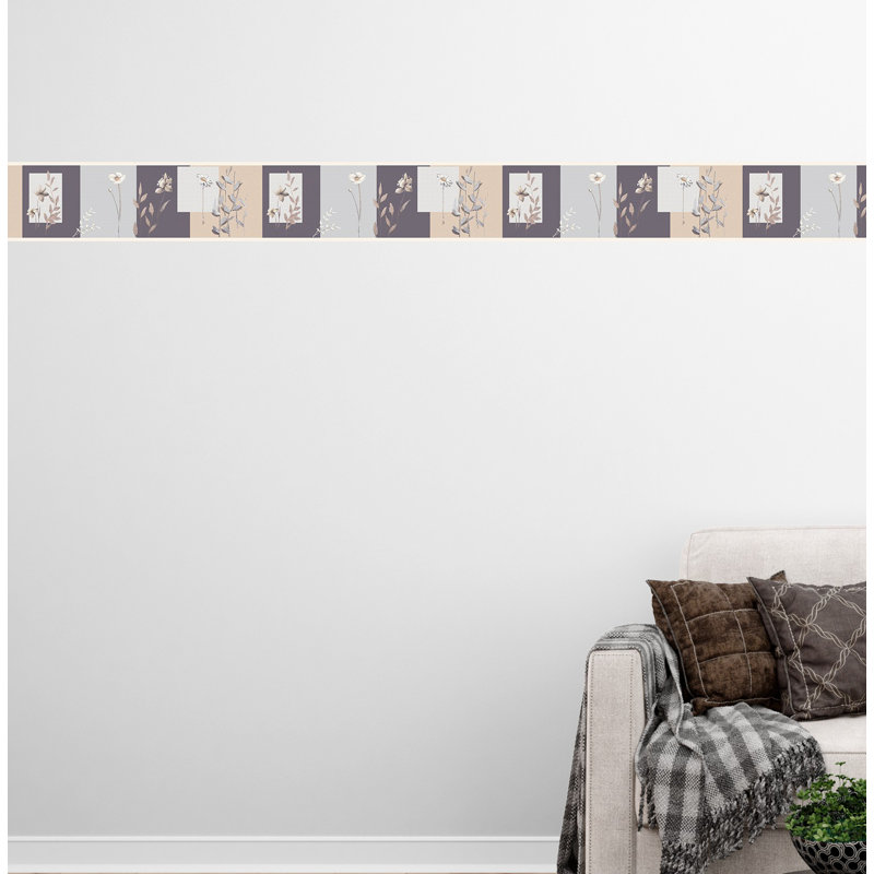 Bordure de papier peint autocollant Jendri X 7 po, auto-adhésif