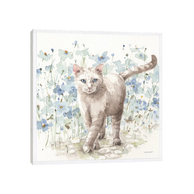 Bohemian Blue IXB 1 Piece Painting on Canvas, 45.72cm H x 45.72cm W x 3.81cm D, White Framed