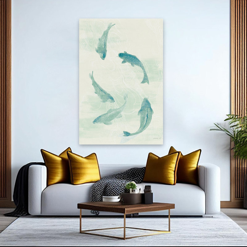 Animal et animaux Céladon Koi I Art, H 60 po x l 40 po