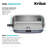 Kraus Premier Undermount Kitchen Sink with Waste Guard™ Garbage Disposal-115336787-115336791