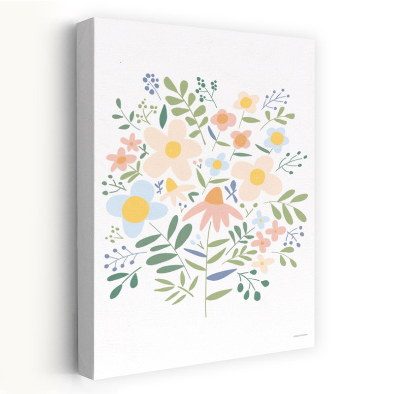 Art floral de marguerite abstraite, H 24 po x l 16 po