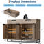 Buffet de cuisine grand buffet moderne de 55 pouces avec 2 tiroirs et 4 portes, table basse pour la cuisine et la salle à manger-1153376267