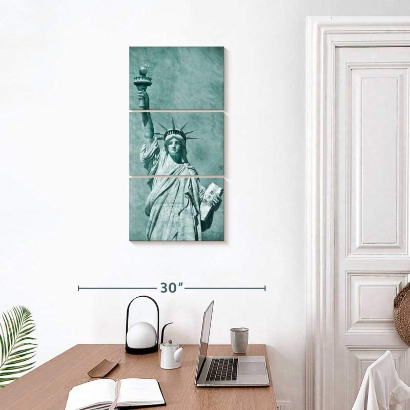 Statue rétro vintage Liberty, H 32 po x l 15 po