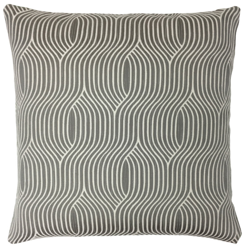 Coussin Elms, Gris, H 26 po x l 26 po