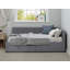Lit de coin en L de style moderne, lit de jour rembourré en lin avec deux tiroirs de rangement-2122732295