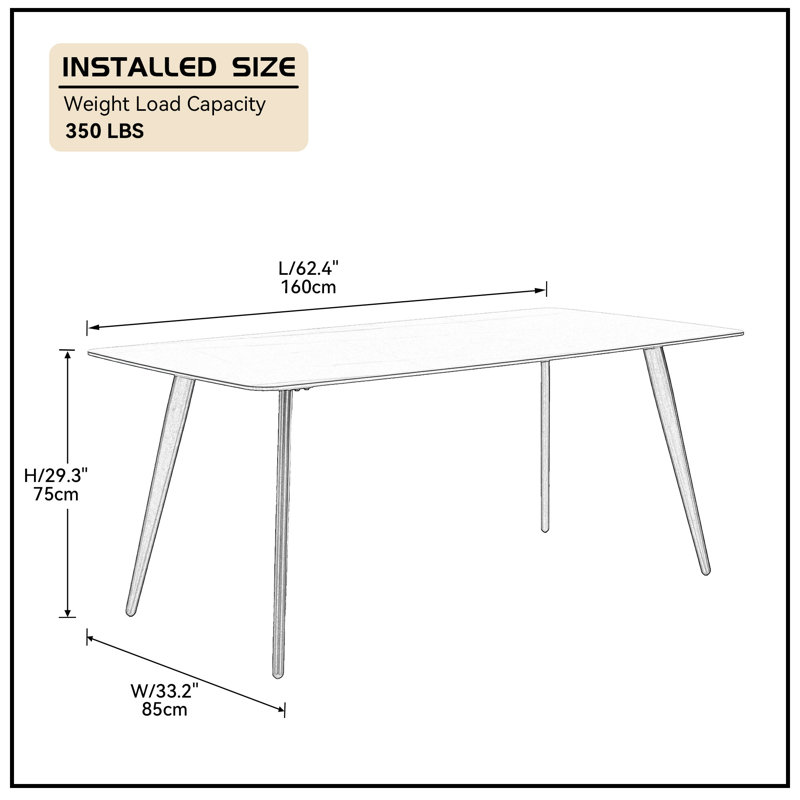 Metal Base Dining Table