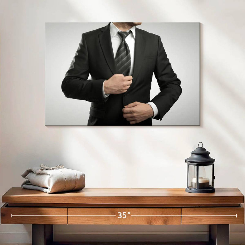 Sh Shoresworth en costume d'affaires, H 20 po x l 30 po