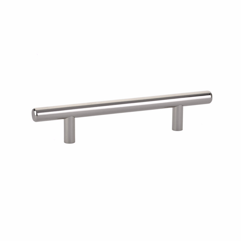 Poignées barres, 4", Nickel poli