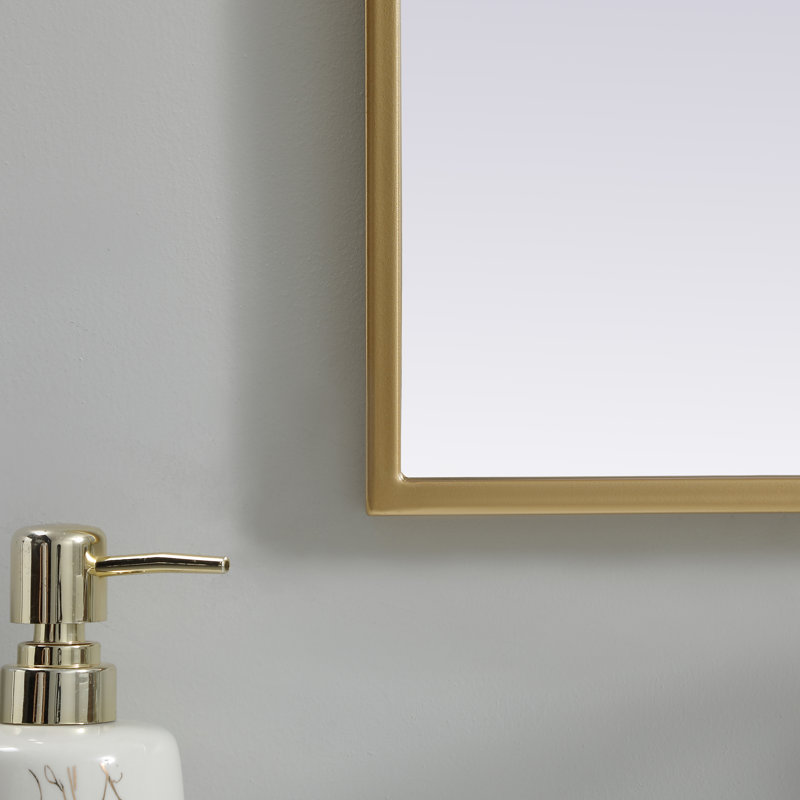 Sabine Metal Arch Wall Mirror, 30" x 22", Brass