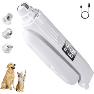 Tondeuse et meuleuse 2 en 1 pour chien et chat avec écran à DEL