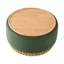 Chenille ronde de 29 po, cadre en bois et pieds solides, couvercle réversible pour le rangement des collations, espace de vie principal