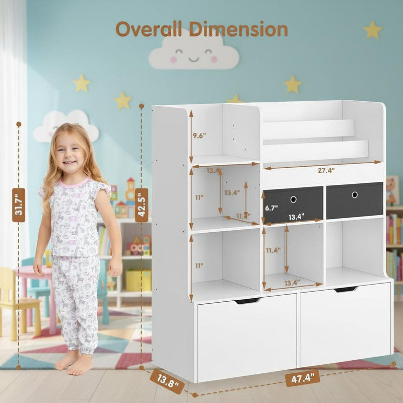 108cm H x 120.4cm W Bookcase