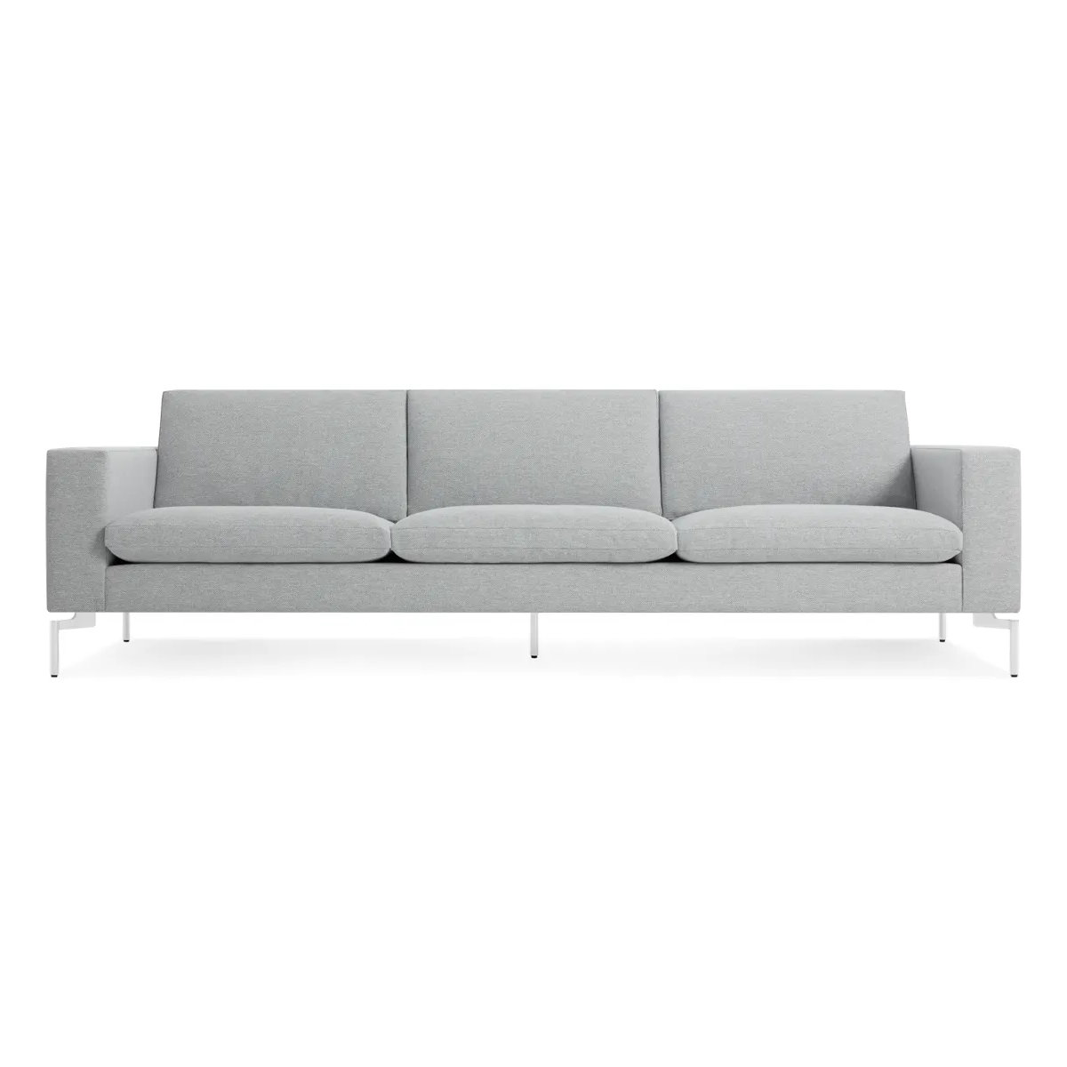 New Standard Upholstered Sofa, 32" H x 104" W x 35" D, White, Maharam Mode in Intaglio Crossweave