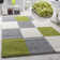 Sahrad Chequered Shag Area Rug