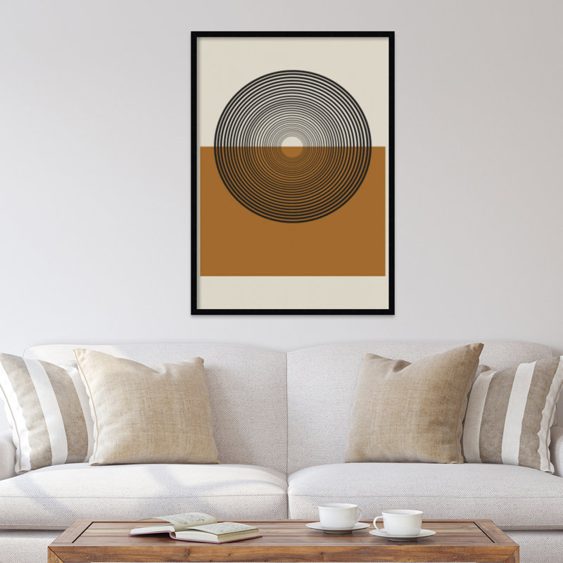 «Retro Landscape» par The Miuus Studio - impression encadrée, Noir, H 41 po x l 30 po
