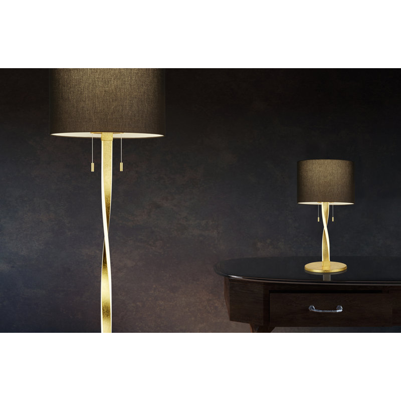 Icarus Metal Table Lamp, Black, Gold