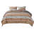  Brown/Gray Microfiber 3 Piece Quilt Set-190594010