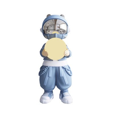 Cartoon Astronaut Space Figure With Light Resin Decoration