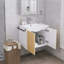 Meuble-lavabo mural 24 po avec lavabo en céramique et porte-serviettes-573422844