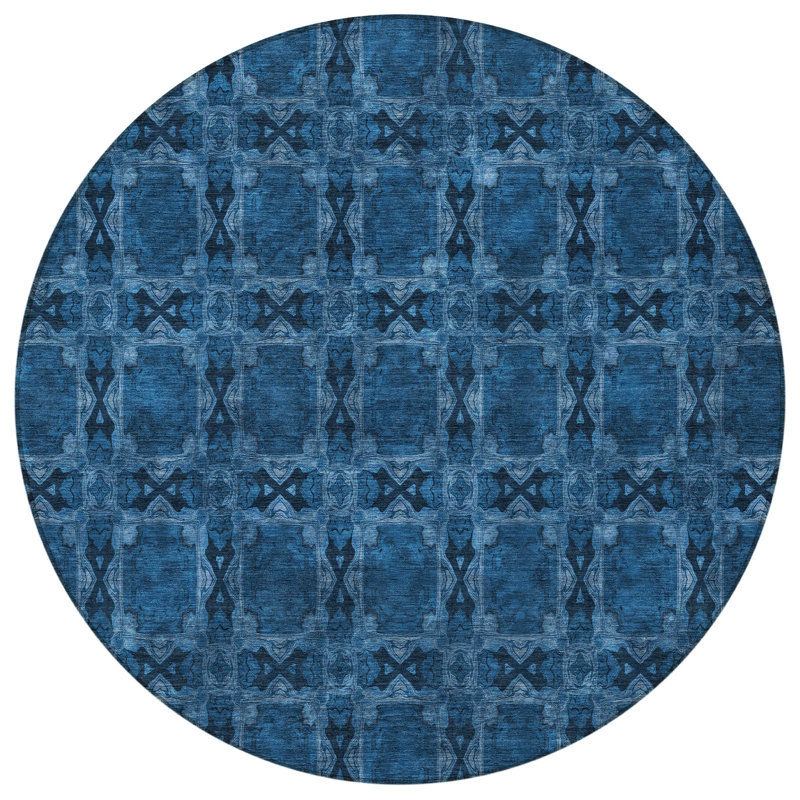 Tapis d'intérieur rond antidérapant 8 pi