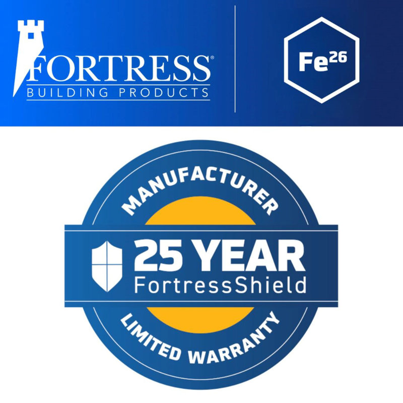Fortress 8 ft. Black Steel Exterior Railing Panel