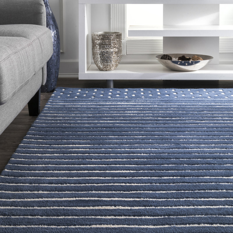 Tapis rayé en laine Xzayden, Rectangle 6 pi x 9 pi