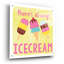  «Icecream» par Erin Clark, art mural en verre acrylique, 24 po x 24 po-413070099