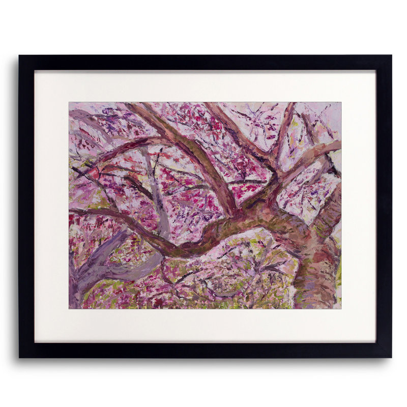 Brooklyn Botanical Gardens In Bloom Print by Diana Stelin, Black Framed Paper, 17.25" H x 21.25" W