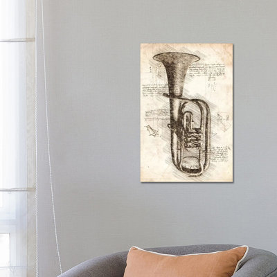 Old Trumpet by Cornel Vlad - Wrapped Canvas Gallery-Wrapped Canvas Giclée