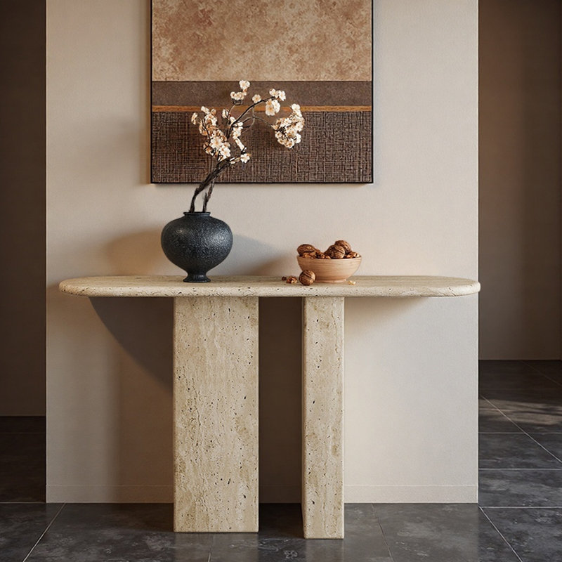 Table d'entrée Wabi-Sabi, H 33,5 po x l 47,2 po x P 13,8 po