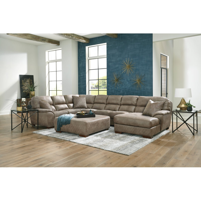 Upholstered U-Shaped Sectional Right Hand Facing, Left Hand Facing