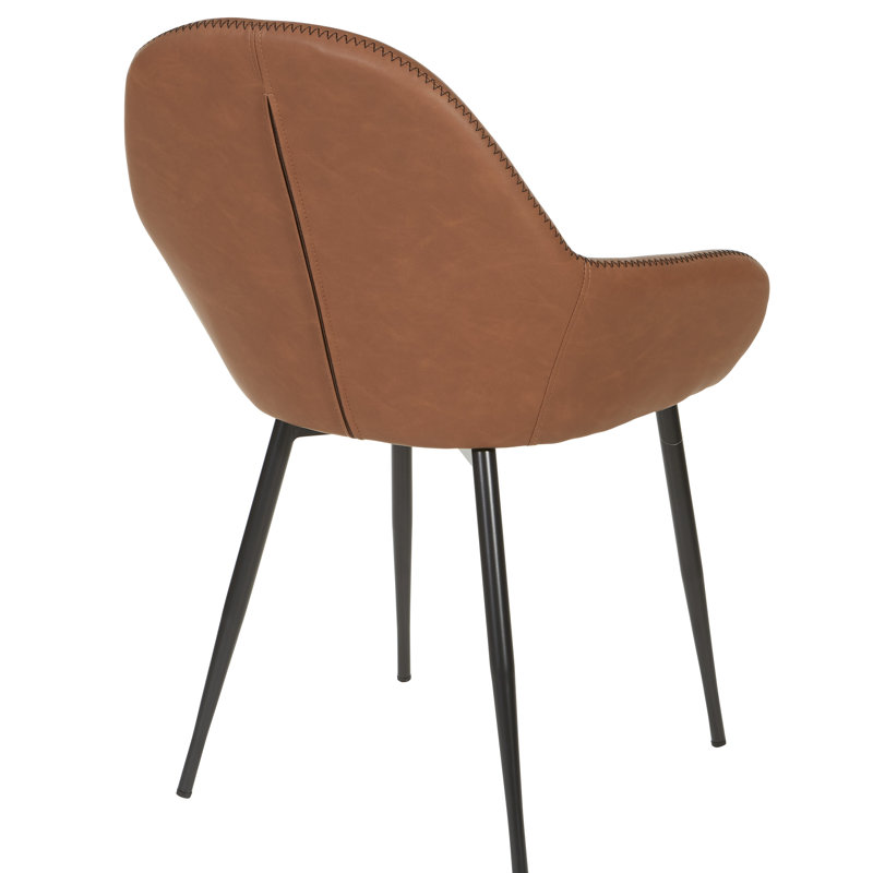 Sabra 19.25 " H Upholstered Side Chair, Saddle Fabric