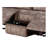 Zubaida Two Tone Grey Velvet Recliner Sofa w/USB Port & Drop Down Table-953050027
