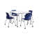 Dailey-" Lola Set 42" L Square Breakroom Table and Chair Set