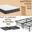 Matelas hybride à ressorts ensachés de taille moyenne 9 po et lit plateforme en métal 14 po Pembrewick-68975131